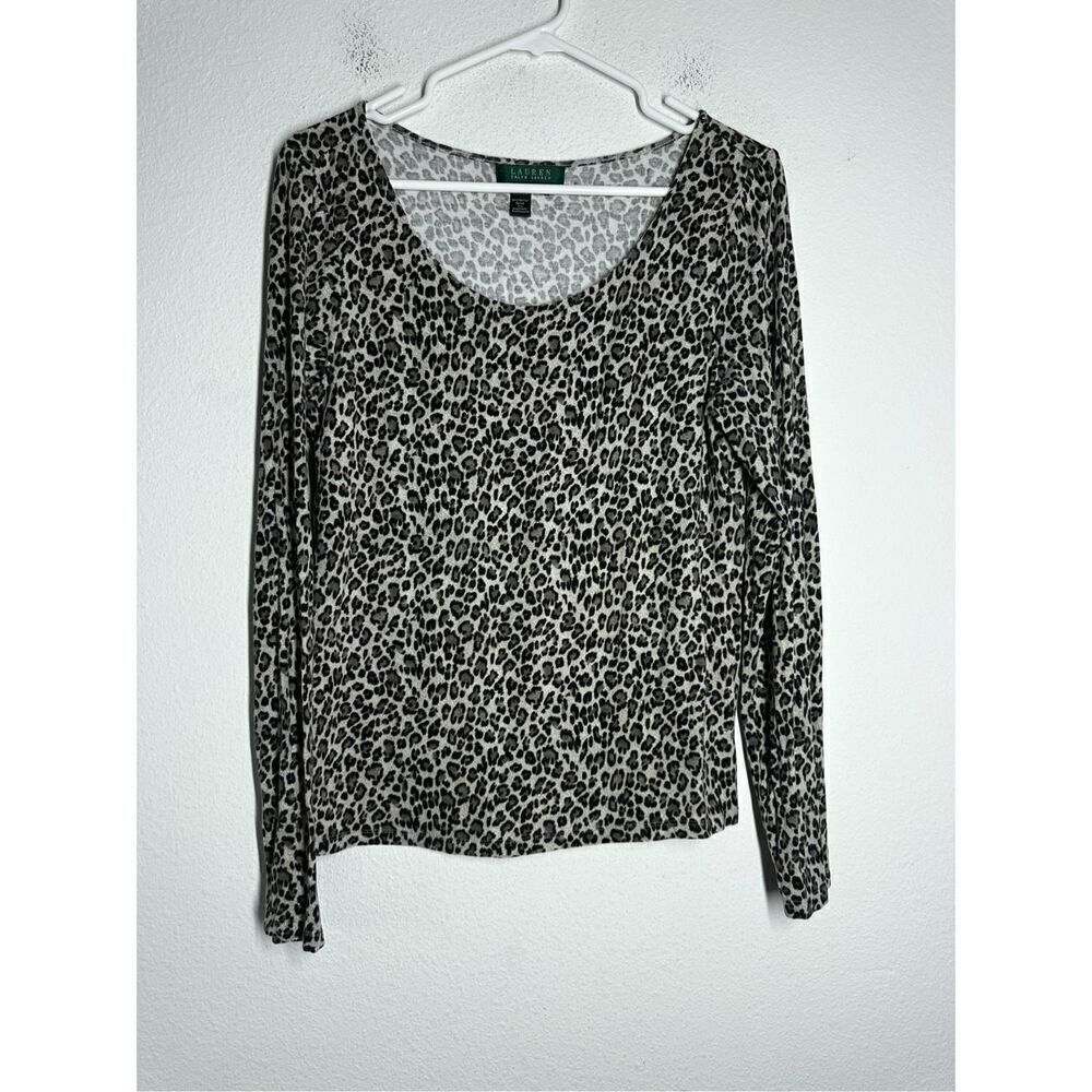RALPH LAUREN Women's Soft Comfy Rayon Tunic Multicolor Animal Print SzL
